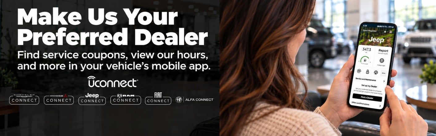uconnect® make us your preferred dealer | Southern Chrysler Dodge Jeep, Ltd. in Lufkin TX